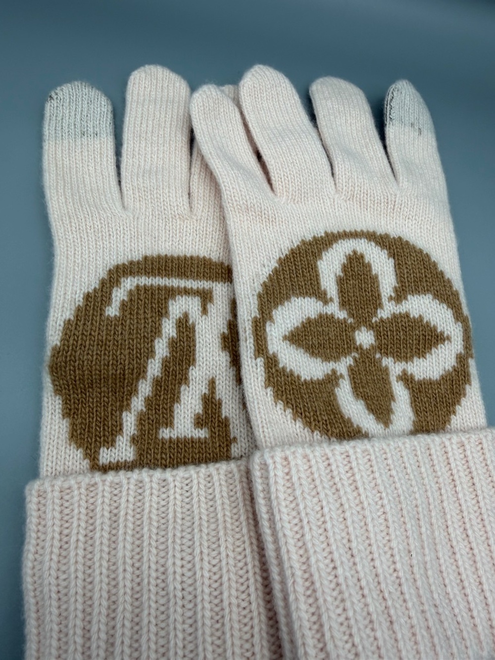 Louis Vuitton Flight Mode Gloves Camel & Rose